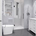 Anzzi Passion 30 in. x 72 in. Frameless Hinged Shower Door in Gunmetal SD-AZ8075-02GB